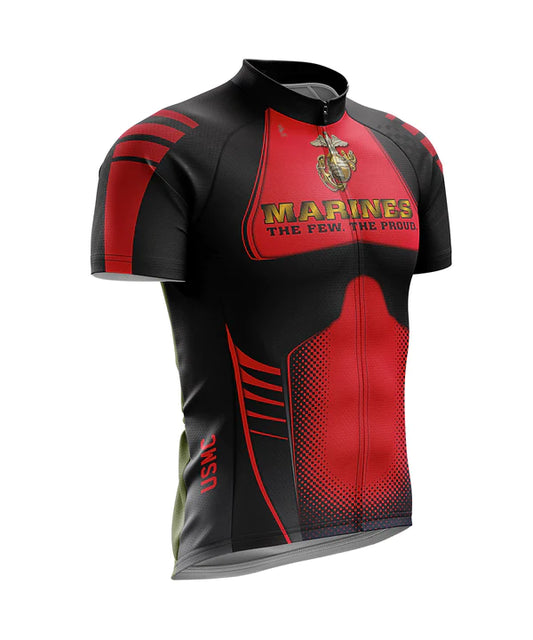 Marine Corps Cycling Jersey - USMC THE FEW. THE PROUD with Red and black
