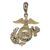 Marine Corps 14K Gold Eagle Globe and Anchor Pendant 1" tall