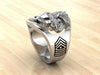 Custom 14K Gold Marine Corps Ring with Rank and Years of Service - MR100 High Definition Solid 14K Gold