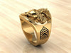 Custom 14K Gold Marine Corps Ring with Rank and Years of Service - MR100 High Definition Solid 14K Gold