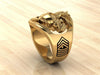 Custom 14K Gold Marine Corps Ring with Rank and Years of Service - MR100 High Definition Solid 14K Gold