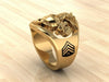 Custom 14K Gold Marine Corps Ring with Rank and Years of Service - MR100 High Definition Solid 14K Gold