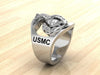 Custom 14K Gold Marine Corps Ring with Rank and Years of Service - MR100 High Definition Solid 14K Gold