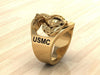 Custom Marine Corps Ring with 1stSgt Rank and Years of Service - MR100 High Definition Sterling Silver