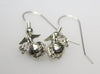 Handcrafted Sterling Silver Marine Corps Earrings 3/4" x 3/4" with ear wires