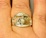 Marine Corps Ring with USMC and 1775 - MR150 HD Sterling Silver Eagle Globe and Anchor