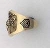 MR10 Solid Gold Marine Corps Ring with USMC