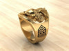 MR100 High Definition Solid 18K Gold Marine Corps Ring with USMC