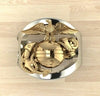 MR200 10K Two Tone Gold Marine Corps Ring with Rank and Years of Service or USMC