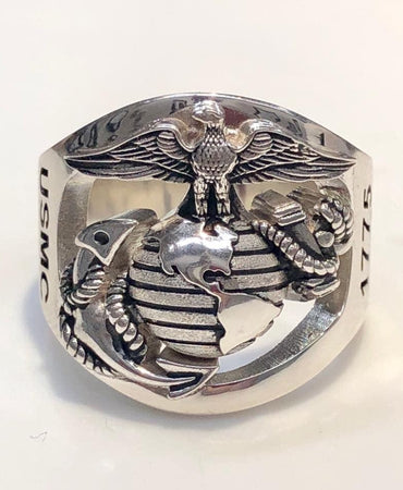 Sterling Silver Marine Corps Rings