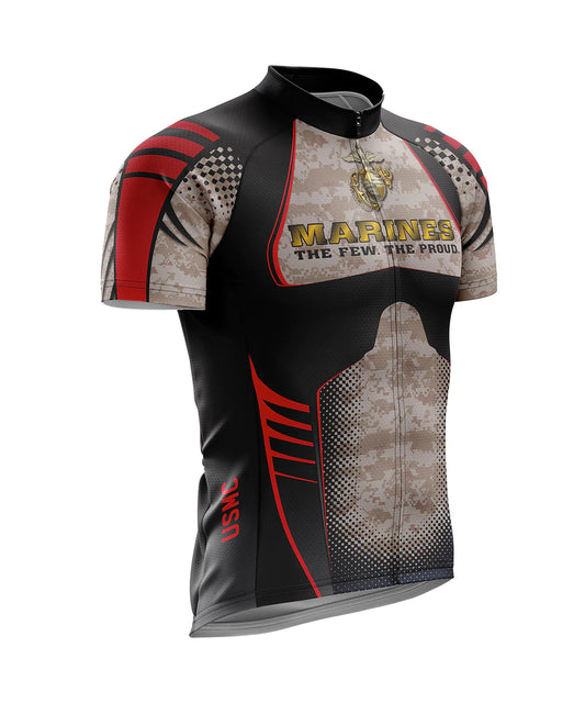 Classic Marine Corps Cycling Jersey Camo, Red and Black - Made in the USA