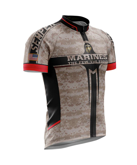 USMC CAMO Men's Cycling Club Jersey - Made in the USA