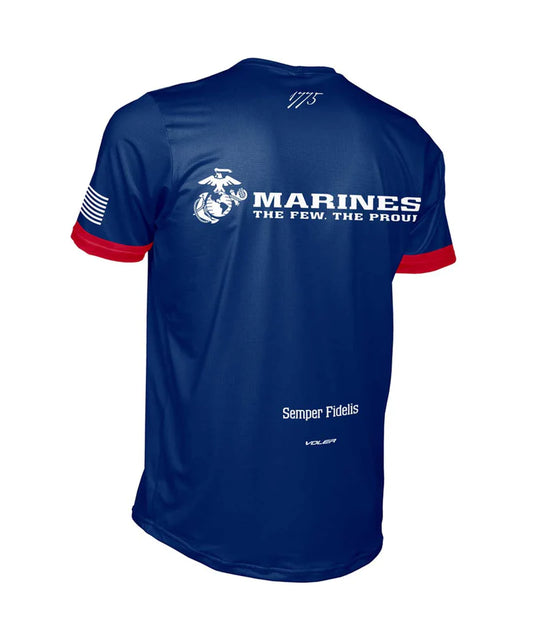 Men's USMC ENDURANCE AIR TEE - Red, White and Blue - Made in the USA