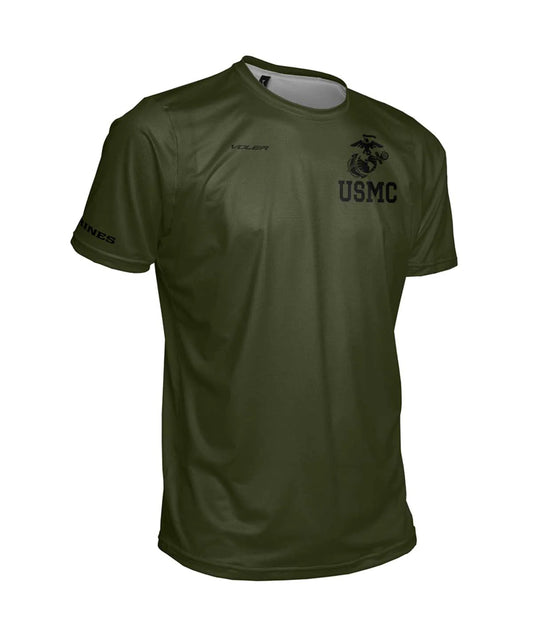 Men's Marine Corps ENDURANCE AIR TEE - Olive and Black - Made in the USA