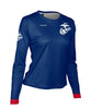 Women's USMC ENDURANCE Long Sleeve AIR TEE Shirt - Red, White and Blue - Made in the USA