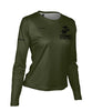 Women's USMC ENDURANCE Long Sleeve AIR TEE Shirt - Olive and Black - Made in the USA