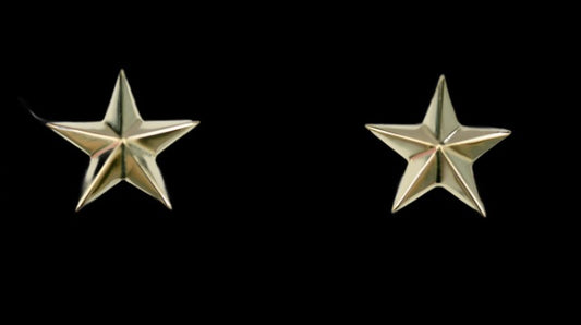 1/2" Solid 14K Gold Star Post Earrings