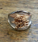 14K Two tone Gold US Navy SEAL Ring