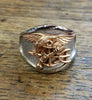 14K Two tone Gold US Navy SEAL Ring
