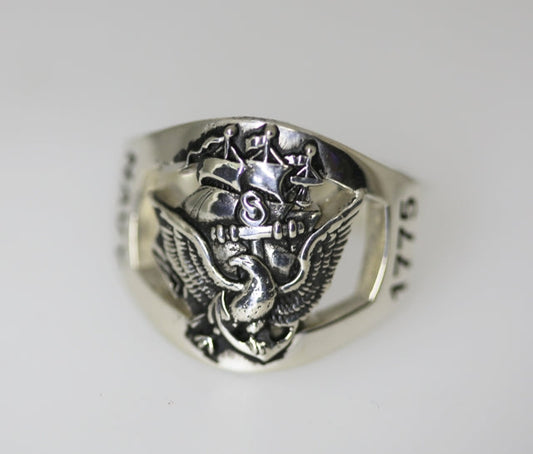 Amazing Custom Gold Navy Ring made by US Veterans.