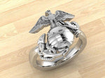 Beautiful Marine Corps Ring for the Ladies Design 100
