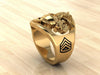 Custom 14K Gold Marine Corps Ring with Rank and Years of Service - MR100 High Definition Solid 14K Gold