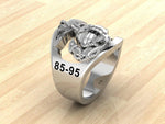 Custom Marine Corps Ring with 1stSgt Rank and  Years of Service - MR100 High Definition Solid 14K Gold