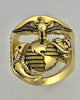 MR100 High Definition Solid Gold Marine Corps Sgt Ring