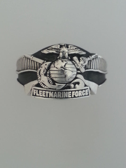 Fleet Marine Force Sterling Silver Ring