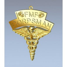 Gold FMF Corpsman Pendant