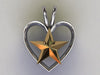 Gold Star Heart Pendant