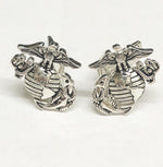 High Definition Sterling Silver Marine Corps Cufflinks