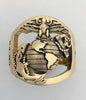 MR10 Solid Gold Marine Corps Ring with Years of Service