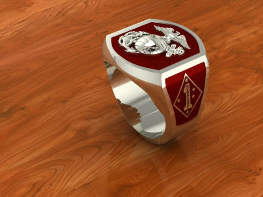 MR25 Sterling Marine Corps Ring