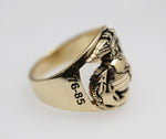 Marine Corps Ring with Rank - Solid 18K Gold - MR10
