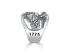 Marine Corps Ring with USMC and 1775 - MR100 HD Sterling Silver Eagle Globe and Anchor