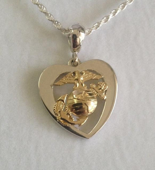 Marine Heart with Gold EGA