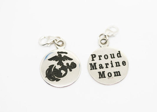 Proud  Marine Mom Charm