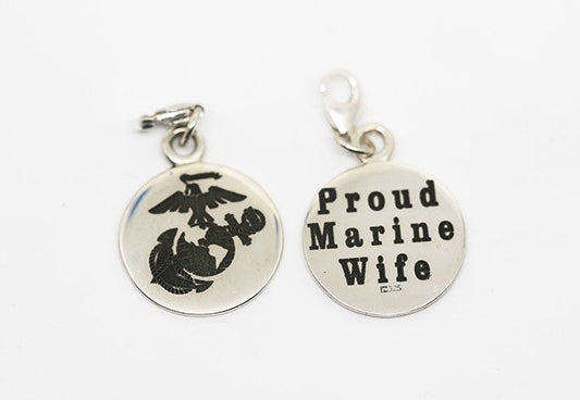Proud Marine Wife Charm