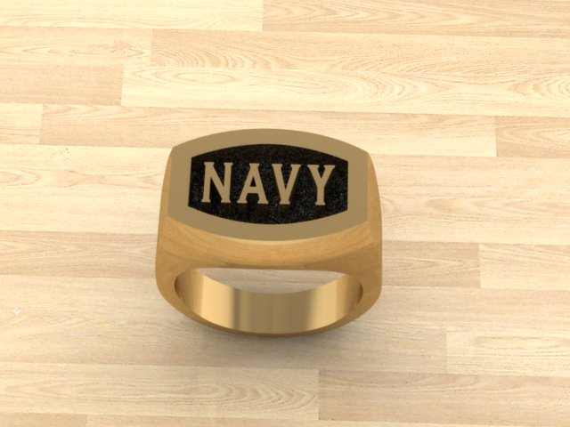 rugged solid gold navy ring - handcrafted and made in usa - Default ...
