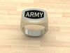 Solid Sterling ARMY Ring