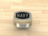 Solid Sterling Navy Ring
