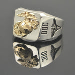 Two Tone Gold Corpsman Ring 
