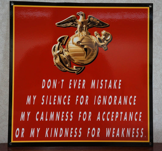 USMC ENLISTED METAL SIGN 12 x 12