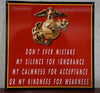 USMC ENLISTED METAL SIGN 12 x 12