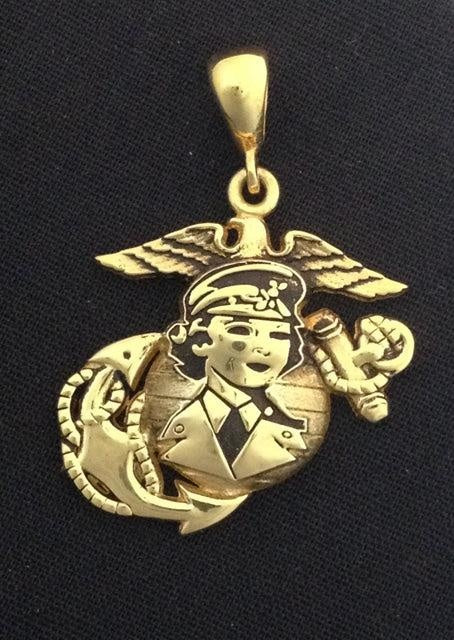 Women Marine Yellow Gold Pendant